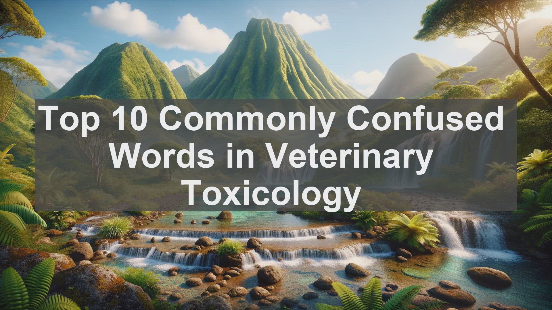 'Video thumbnail for Top 10 Commonly Confused Words in Veterinary Toxicology'