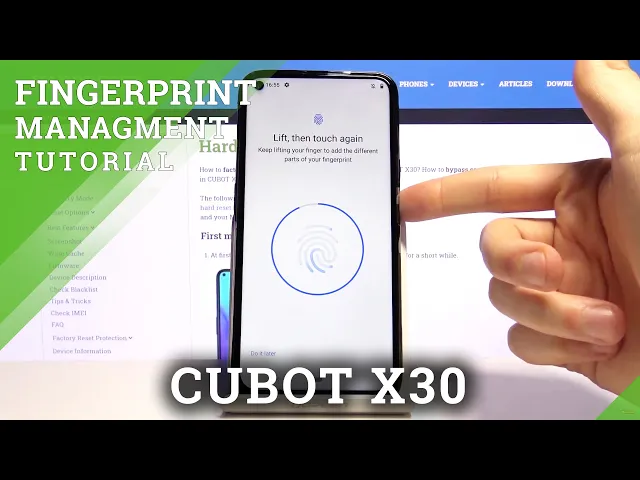 Video thumbnail for How to Add Fingerprint to CUBOT X30 – Scan Fingerprint