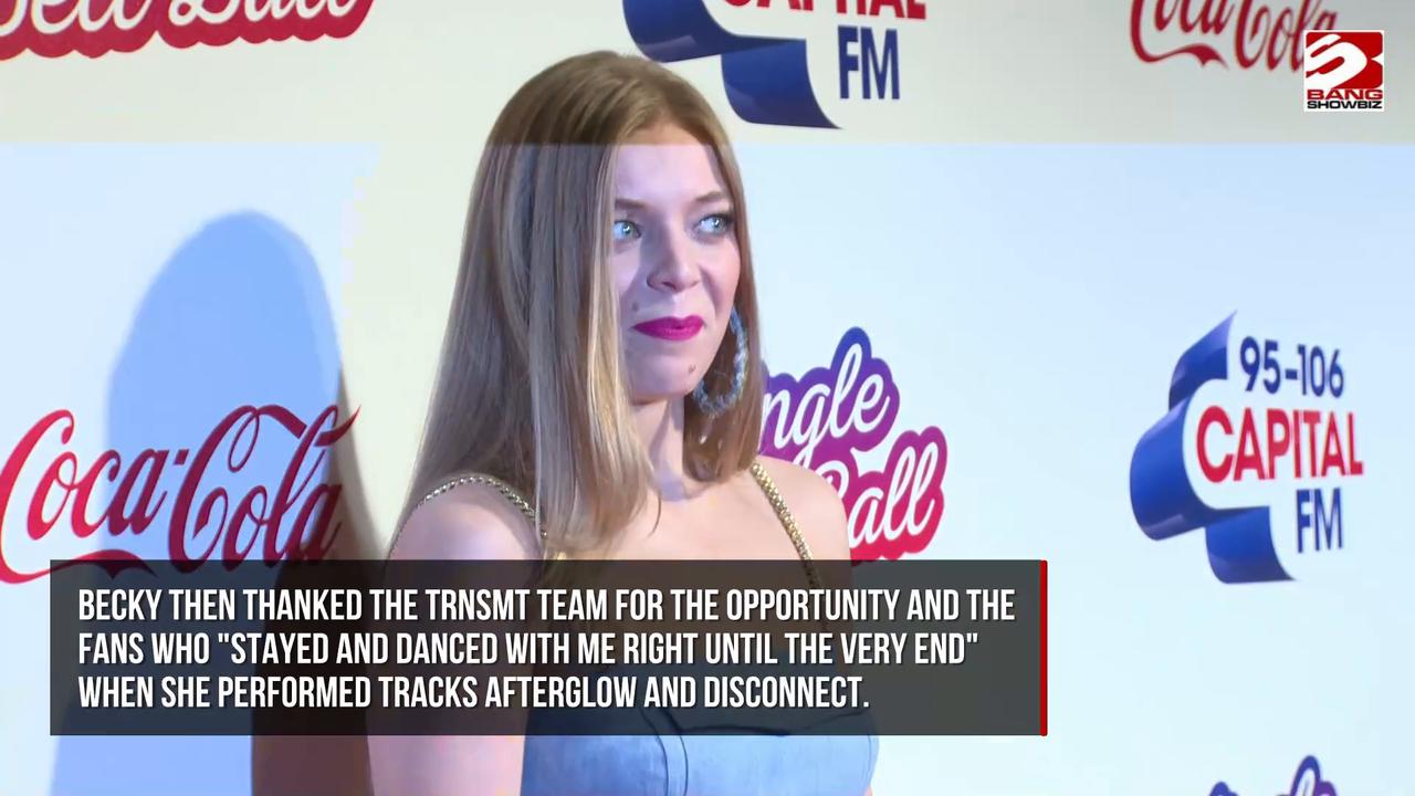 Video thumbnail for Becky Hill has addressed being booed during her surprise set at the TRNSMT Festival