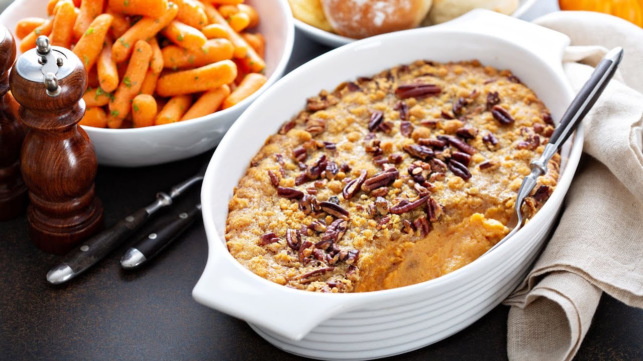 'Video thumbnail for Sweet Potato Casserole Recipe: video blog'