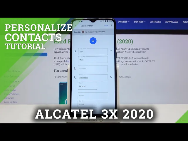 Video thumbnail for Add Photo to Contact on ALCATEL 3X 2020 - Personalize Contacts