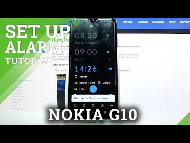Video thumbnail for How to Set Up Alarm Clock on NOKIA G10 - Alarm Clock Settings