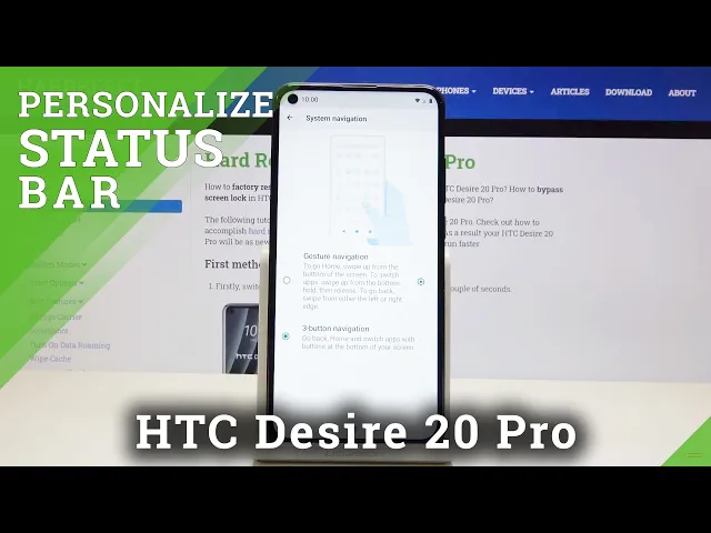 Video thumbnail for How to Change Navigation Bar in HTC Desire 20 Pro - Enable Gesture Navigation