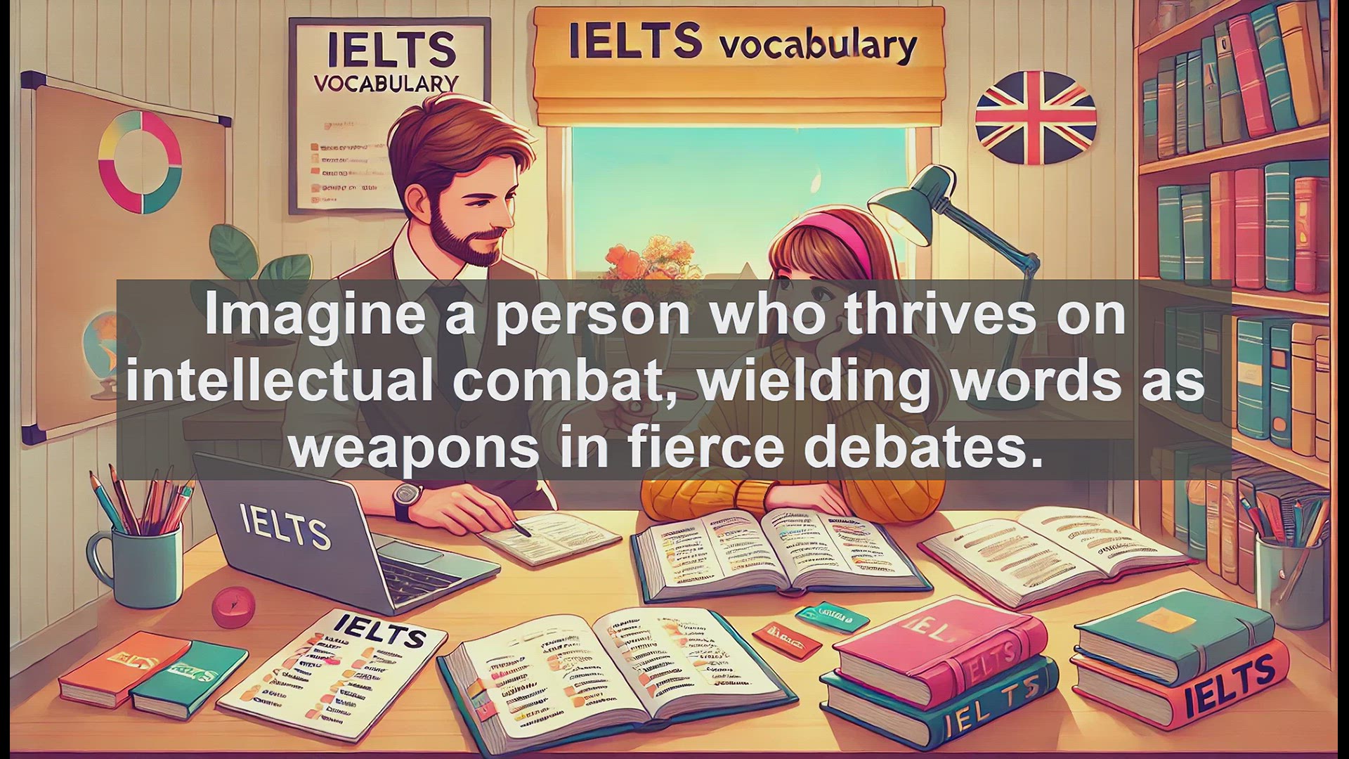 'Video thumbnail for 2000 Must Know IELTS 9.0 Vocabulary - Polemicist: Mastering the Art of Intellectual Combat for IELTS'