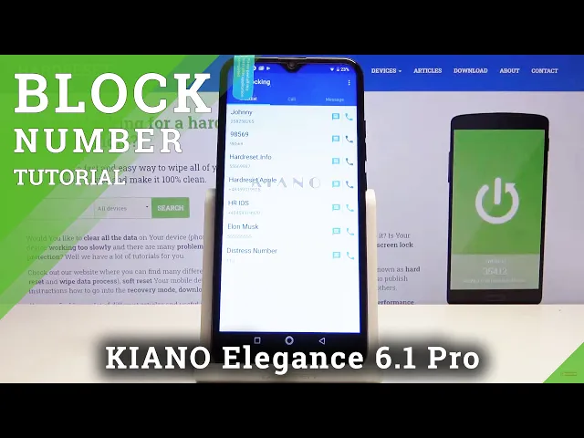 Video thumbnail for How to Block Number in KIANO Elegance 6.1 Pro – Blacklist