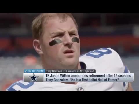 Video thumbnail for law nation sports: tony gonzalez praises jason witten as first ballot hall of famer