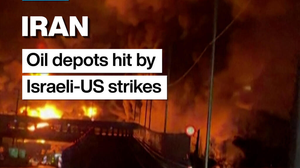 Video thumbnail for Iran : Oil depots hit by Israeli-US strikes