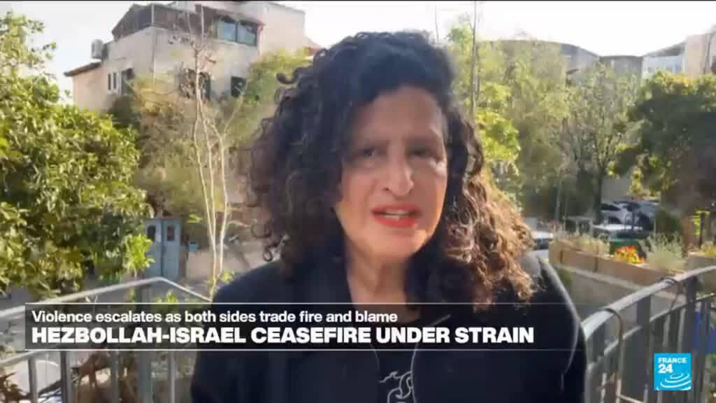 Video thumbnail for Hezbollah-Israel ceasefire under strain as both sides trade fire