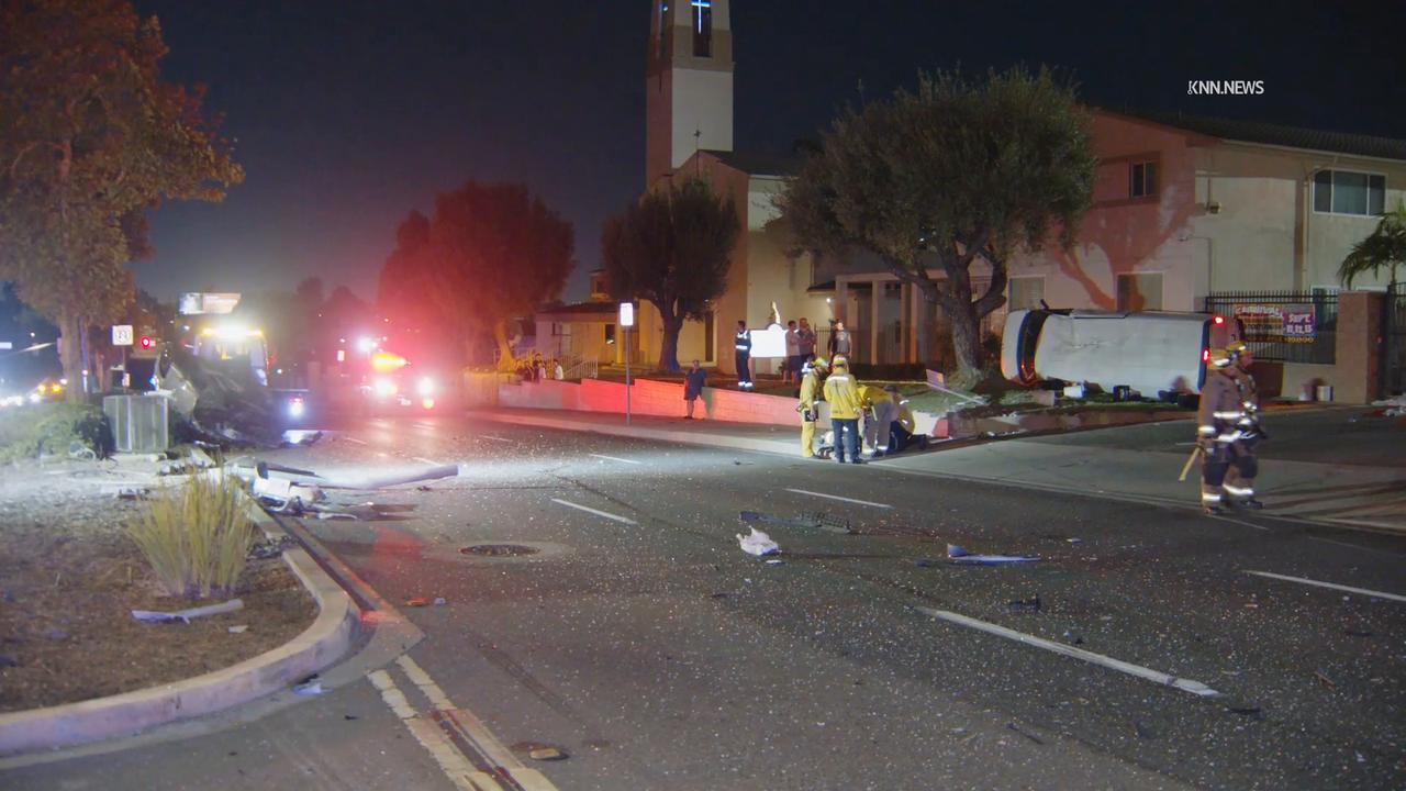Video thumbnail for US, Los Angeles: East Whittier 10 Hurt and Sent to Area Hospitals After Major Crash.