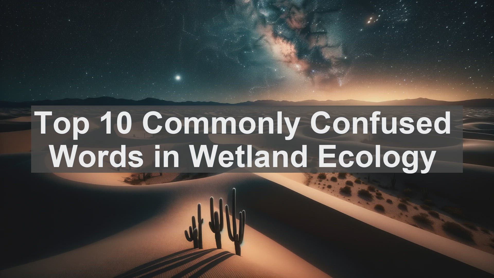 'Video thumbnail for Top 10 Commonly Confused Words in Wetland Ecology'