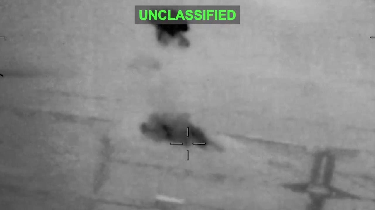 Video thumbnail for Iran: U.S. Attack On Iranian Targets Captured In Infrared Video.
