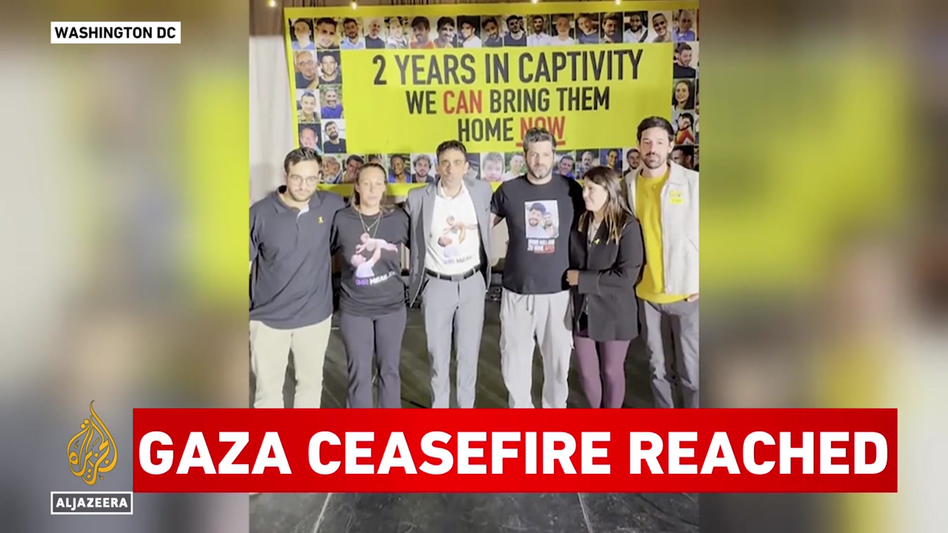 'Video thumbnail for Israelis celebrate as Trump announces Gaza ceasefire deal'
