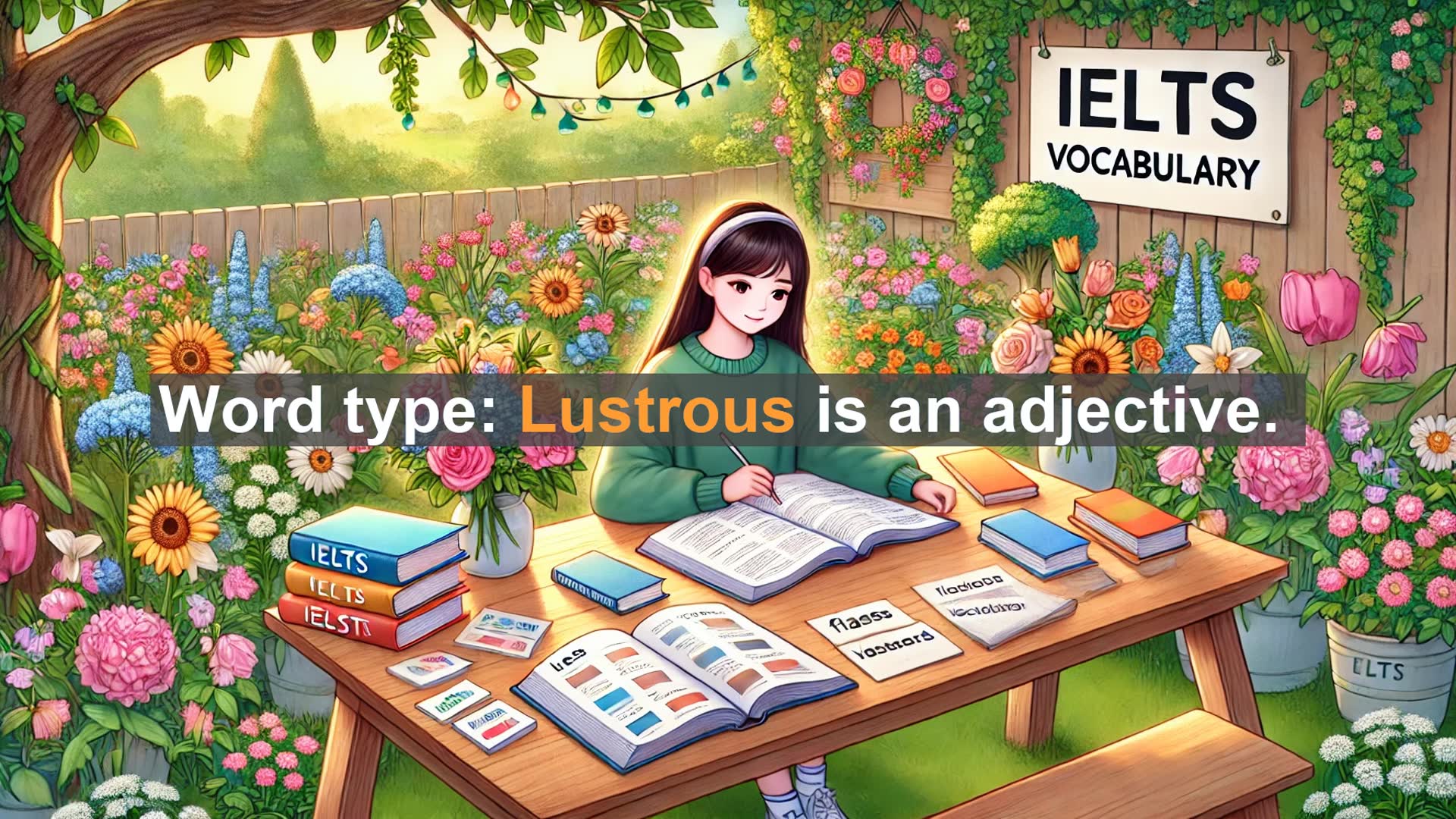 'Video thumbnail for 5000 Must Know IELTS 8.0 Vocabulary - Lustrous: The Shimmering Adjective That Elevates Your Vocabulary'