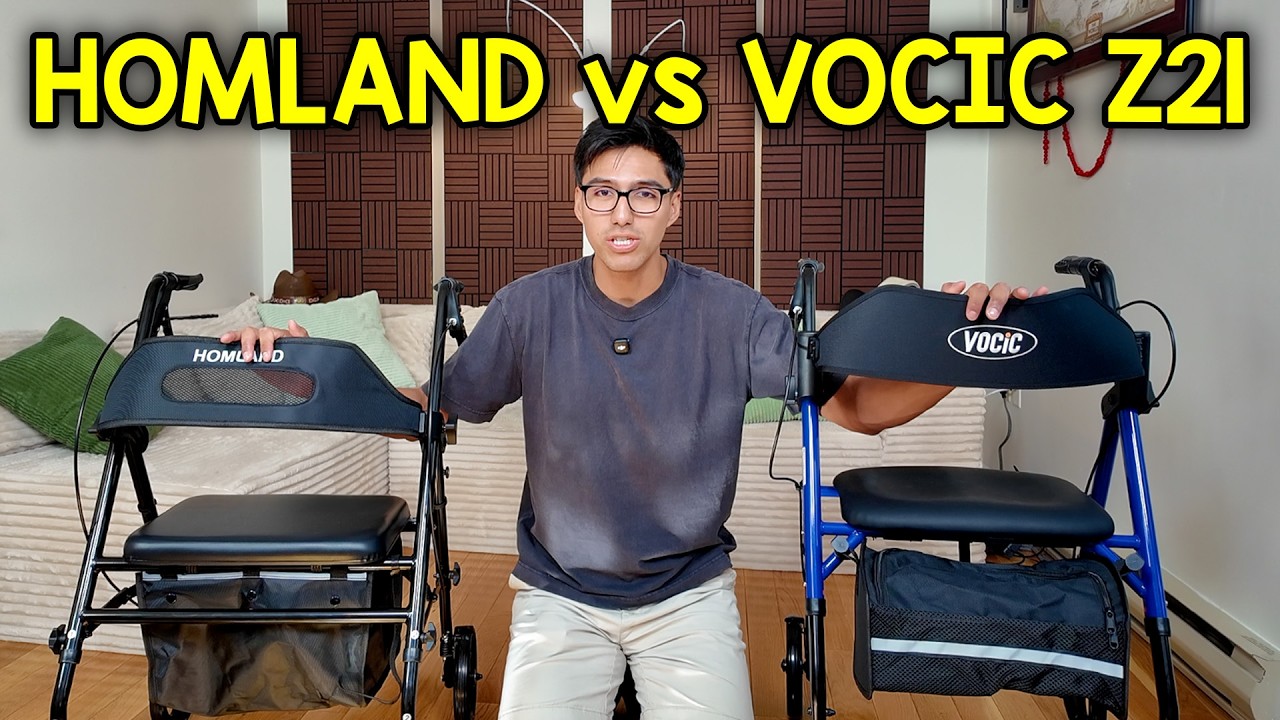 Video thumbnail for Homland Vs Vocic Z21 Rollator Walker