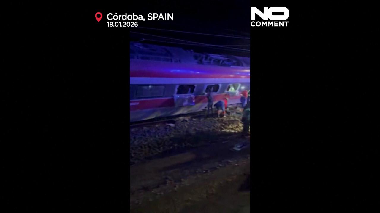 Video thumbnail for High-speed train collision in Spain kills at least 39 people with dozens injured