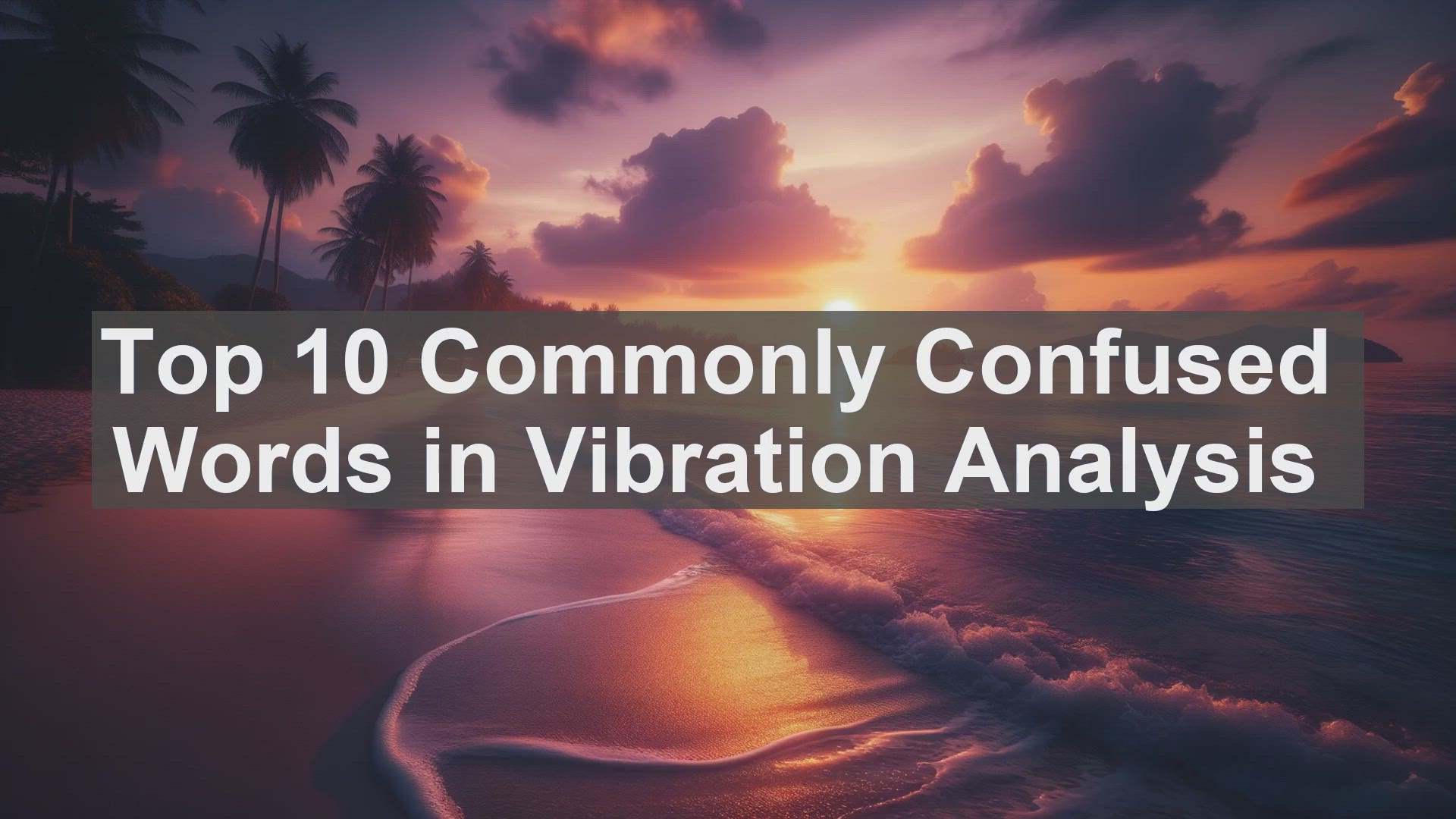 'Video thumbnail for Top 10 Commonly Confused Words in Vibration Analysis'