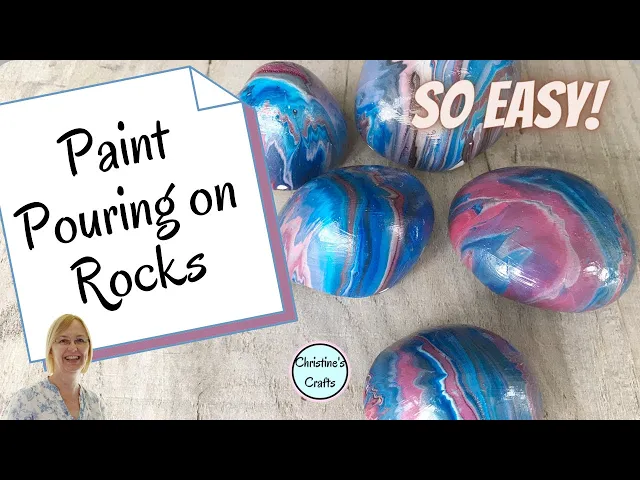 Video thumbnail for POURING ACRYLIC PAINT ON ROCKS : Super fun and easy to do!
