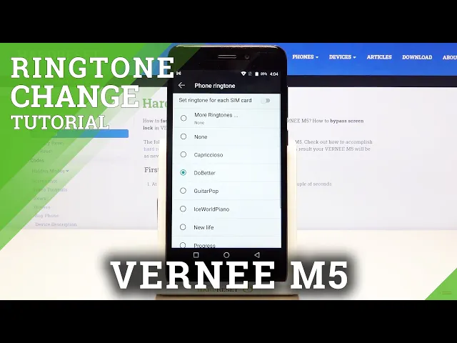 Video thumbnail for How to Find Ringtone Settings in VERNEE M5 - Change Ringtone