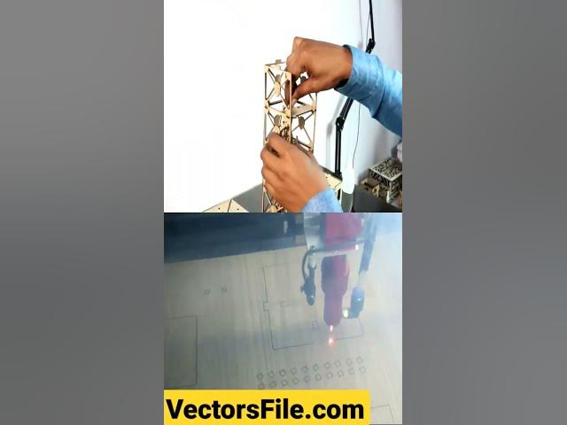 Video thumbnail for Laser Cut Wooden Watch Tower | Wooden Military Observation Tower Model VectorsFile.com
