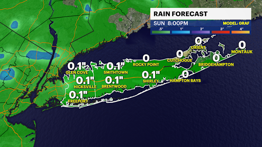 Video thumbnail for A cloudy Saturday on Long Island and a low risk for rain