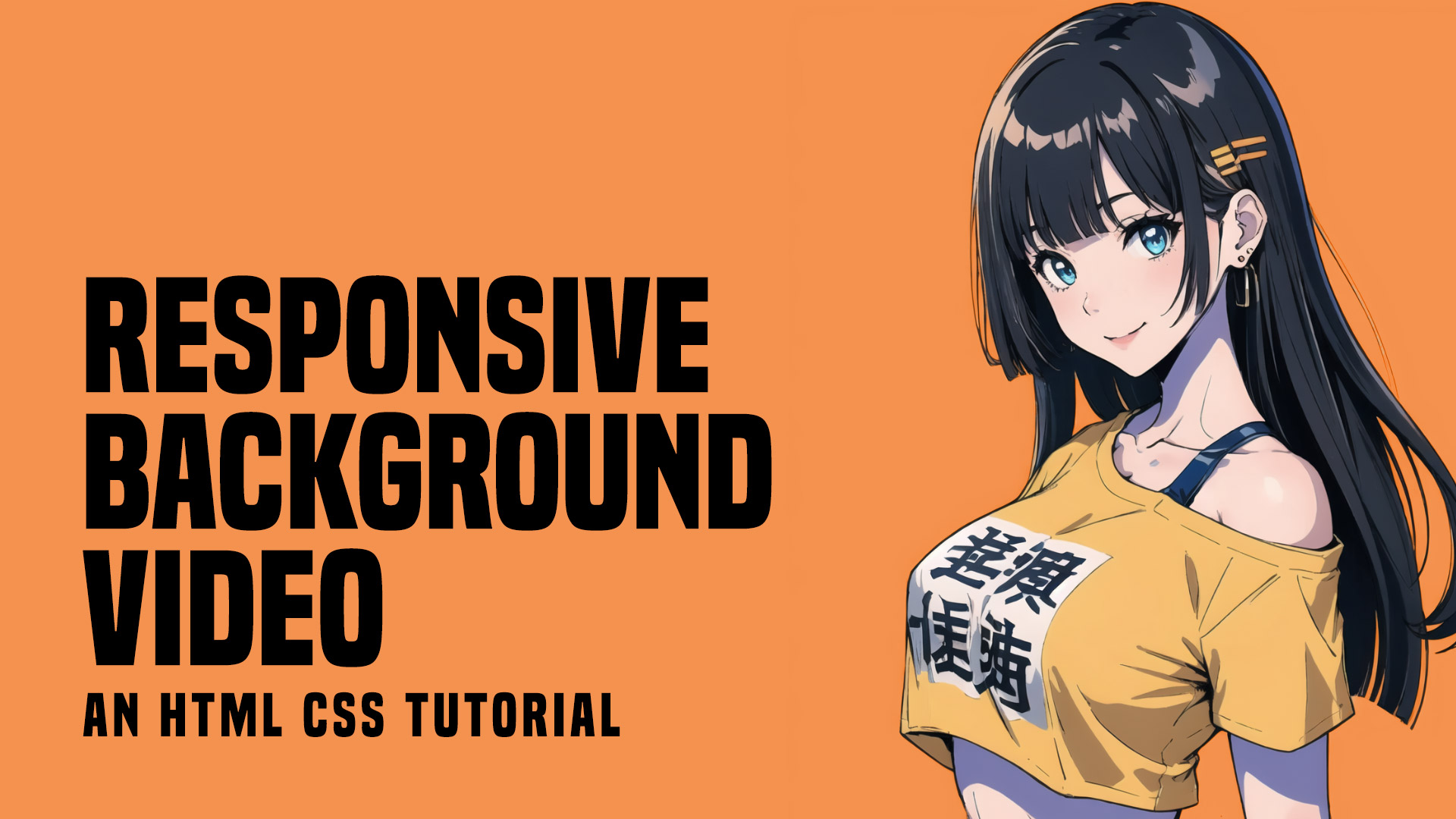 'Video thumbnail for Responsive Background Video With HTML CSS (Simple Example)'
