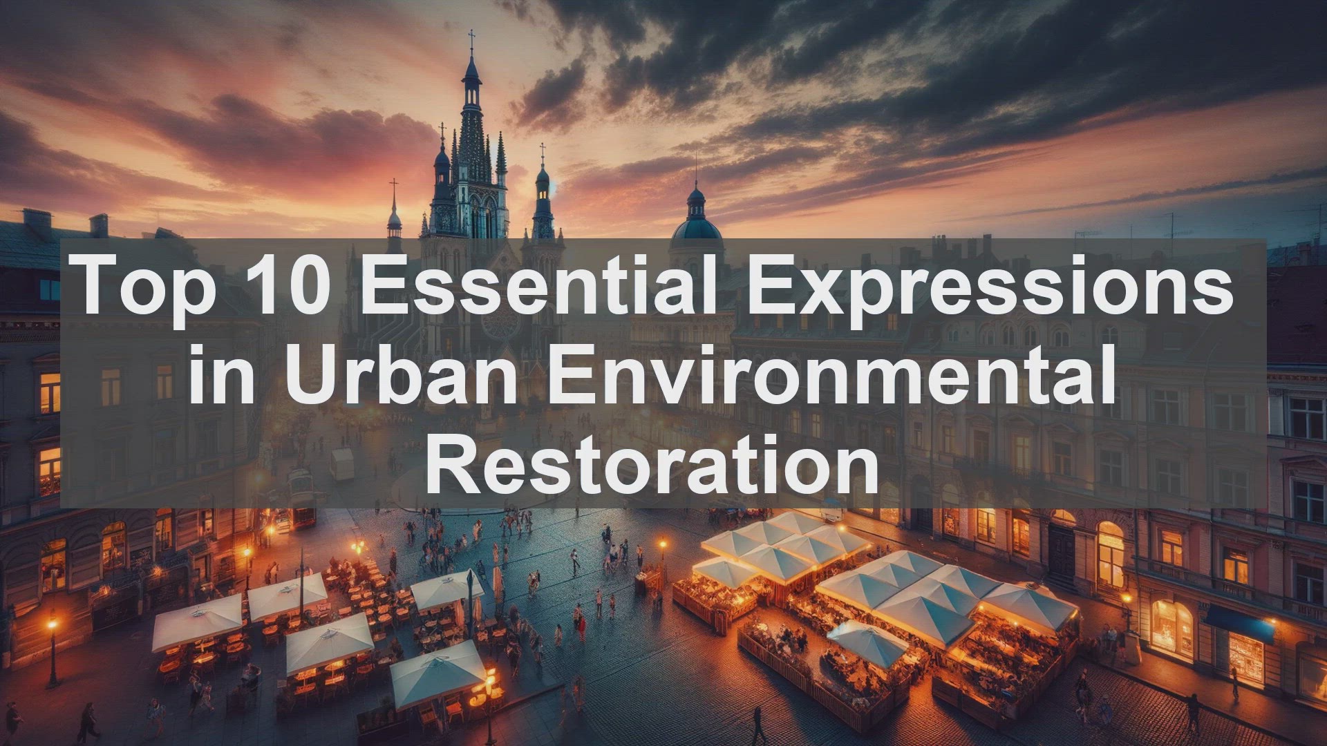 'Video thumbnail for Top 10 Essential Expressions in Urban Environmental Restoration'