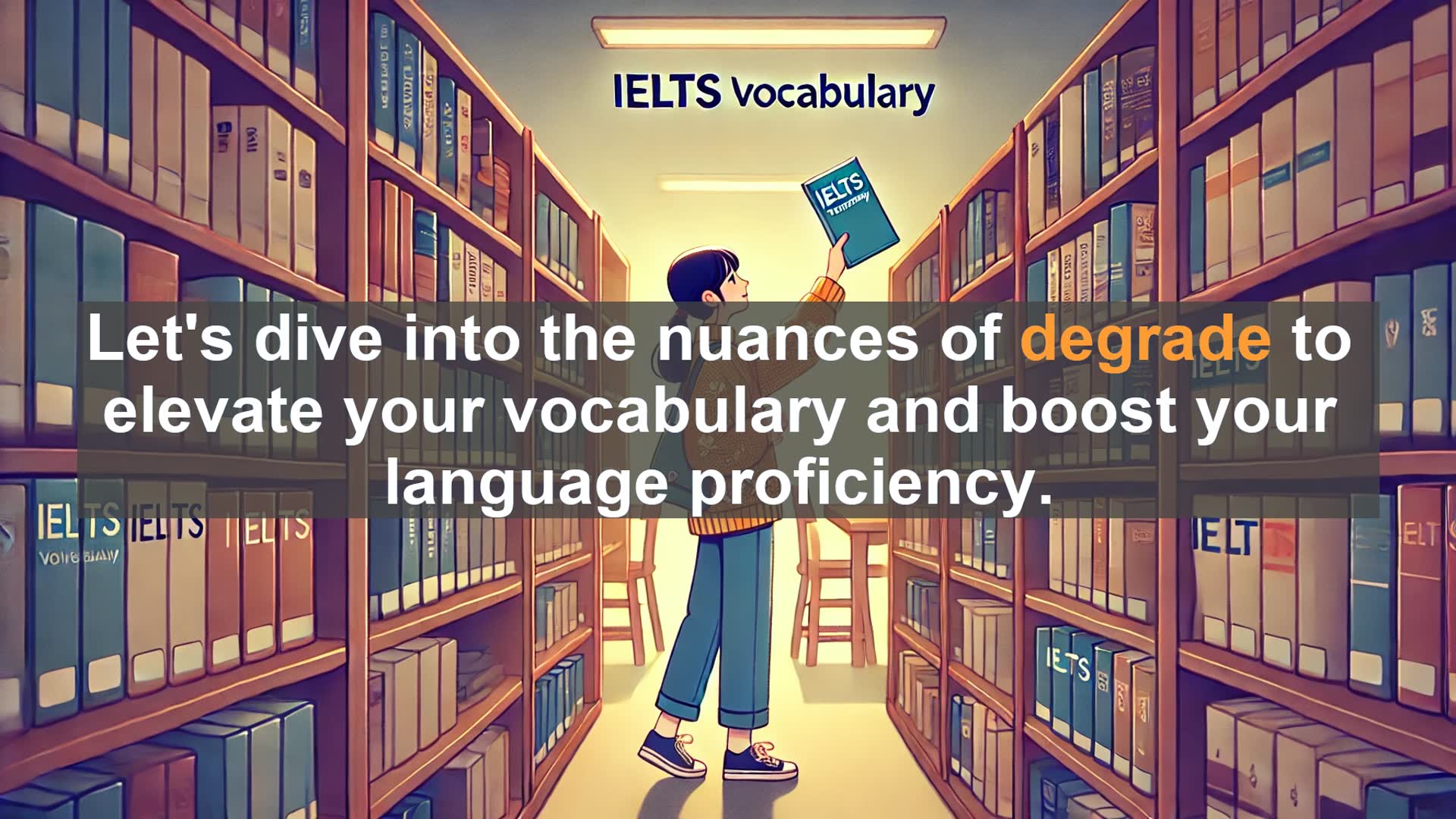 'Video thumbnail for 5000 Must Know IELTS 8.0 Vocabulary - Mastering 'Degrade': Boost Your IELTS Vocabulary'