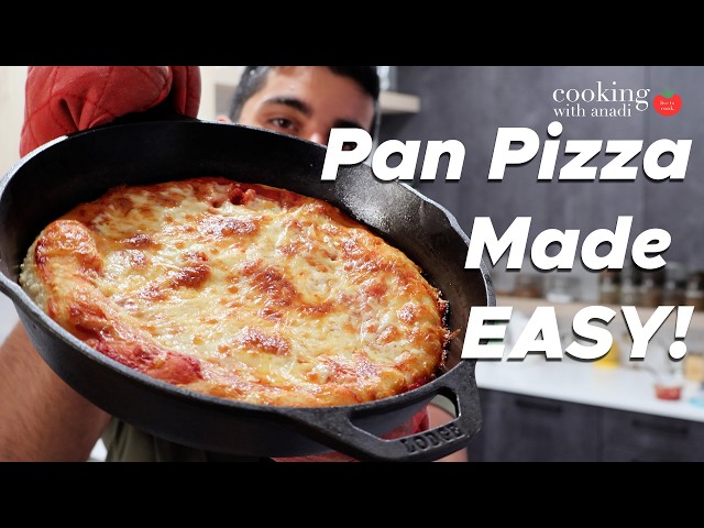 Video thumbnail for The Best Cast Iron Pan Pizza Ever (Better Than Takeout!)