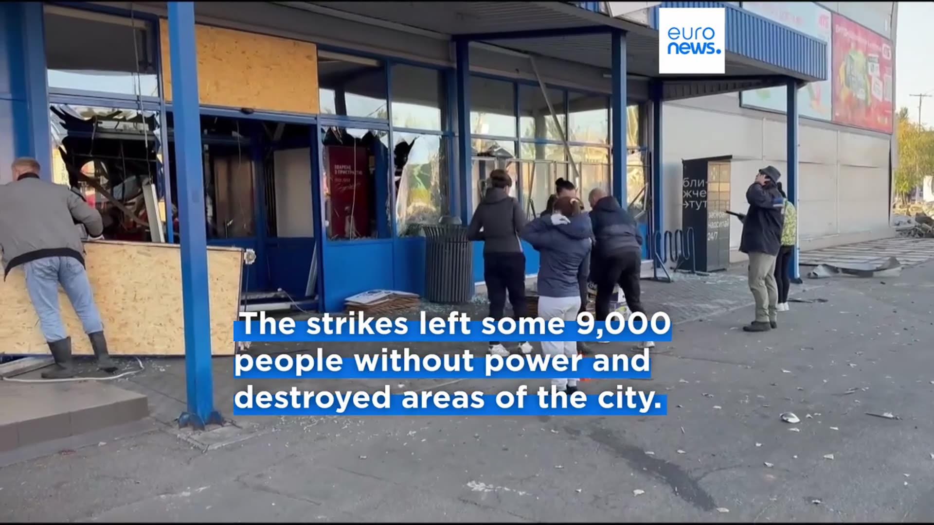 'Video thumbnail for Thousands left without power in Zaporizhzhia as Russian drone attacks cause damage'