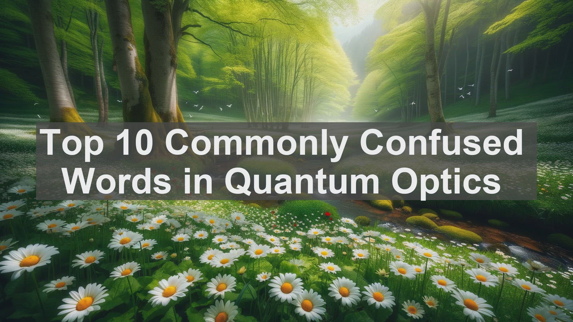 'Video thumbnail for Top 10 Commonly Confused Words in Quantum Optics'