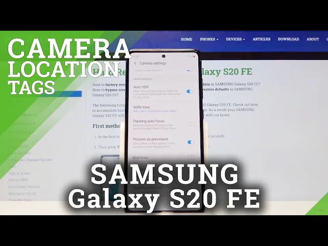 Video thumbnail for How to Manage Camera Location Tags in SAMSUNG Galaxy S20 FE – Find Location Tags Option
