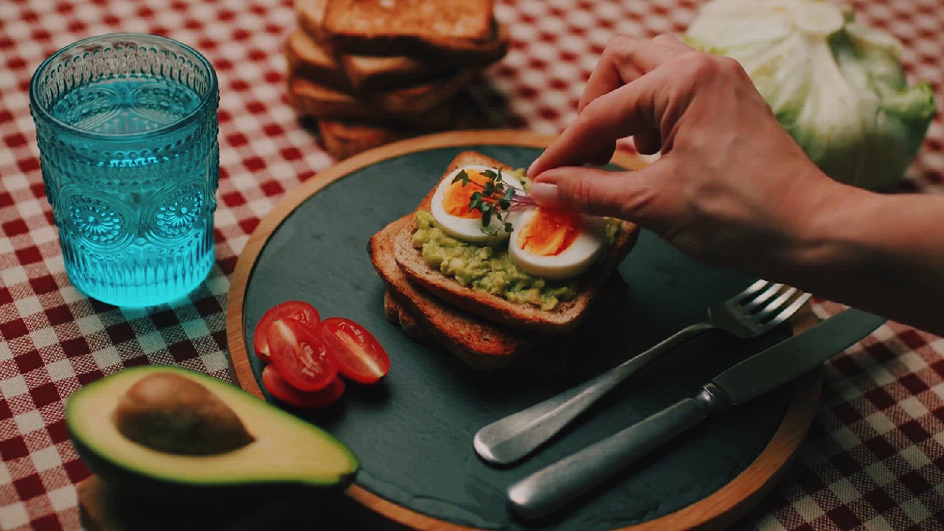 Video thumbnail for Avocado Toast with Poached Egg American Recipe