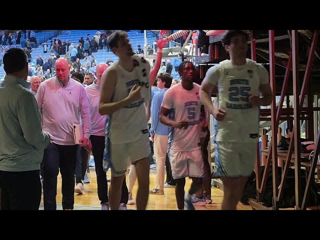 Video thumbnail for #UNC team heads to the locker room after win over Notre Dame