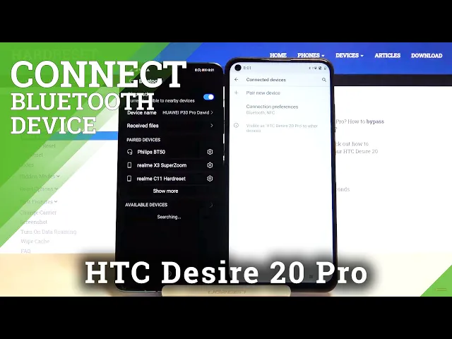Video thumbnail for How to Connect via Bluetooth HTC Desire 20 Pro -Enter Bluetooth Settings
