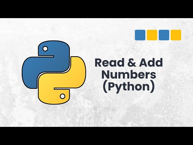 Video thumbnail for Python Exercise #01: Create a Python Program to Add Two Numbers