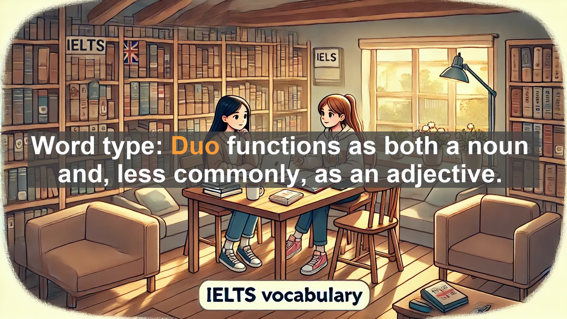 'Video thumbnail for 5000 Must Know IELTS 8.0 Vocabulary - Duo: A Powerful Word for Describing Partnerships'