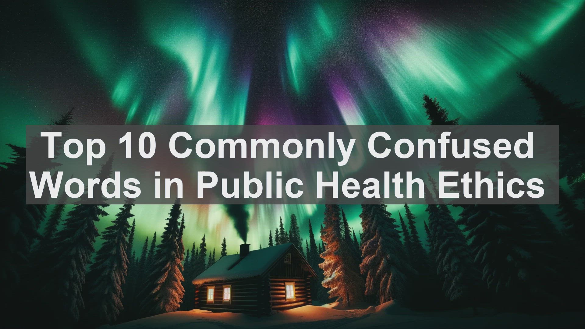 'Video thumbnail for Top 10 Commonly Confused Words in Public Health Ethics'