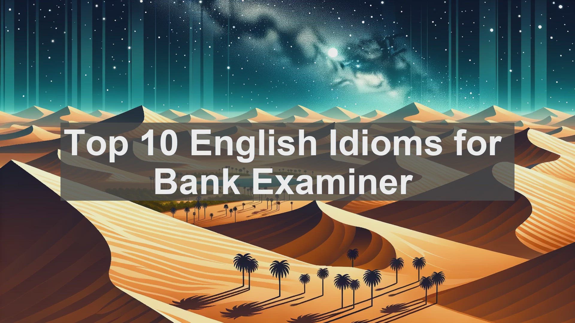 'Video thumbnail for Top 10 English Idioms for Bank Examiner'