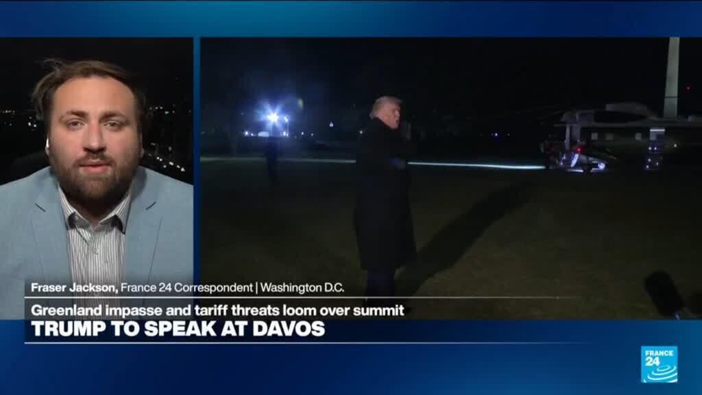 Video thumbnail for Trump hopes to chart course for Greenland to join the US as he head for Davos
