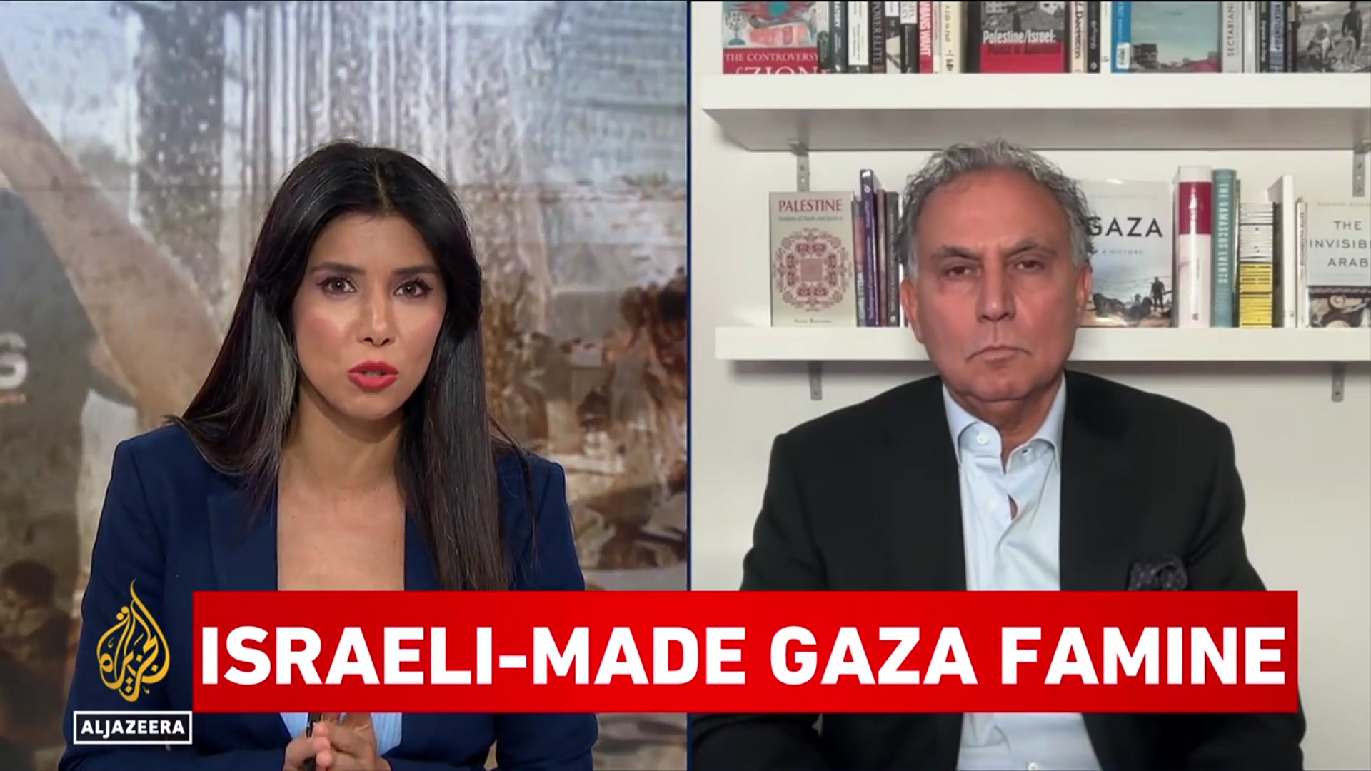'Video thumbnail for Netanyahu lies about Gaza famine, assuming the West is gullible. Is it? asks Marwan Bishara'