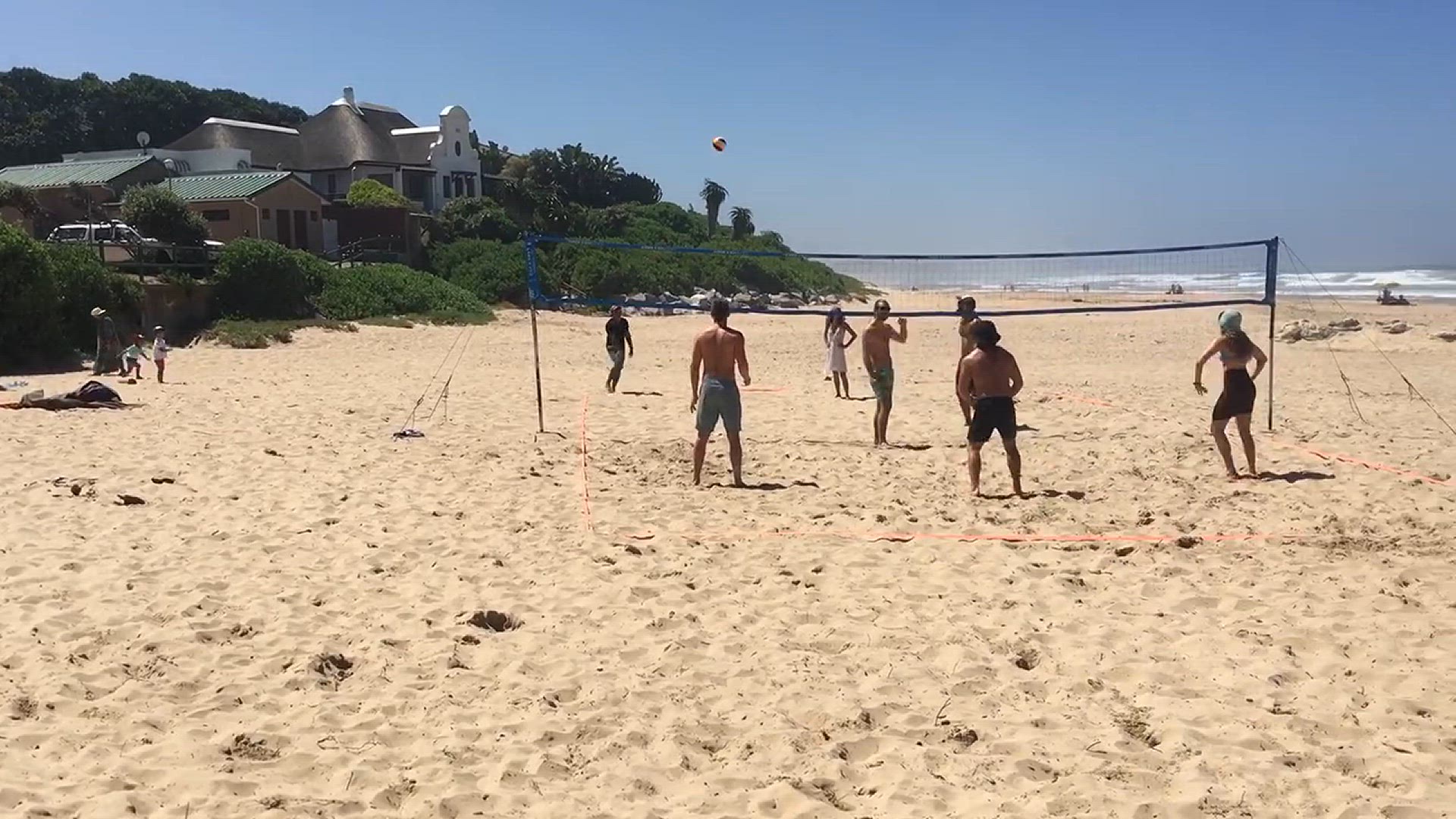 'Video thumbnail for Volleyball on a sandy beach'