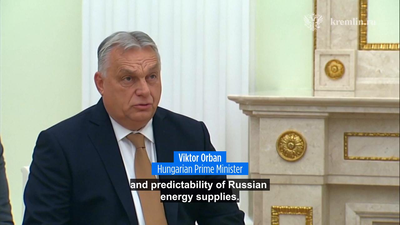 Video thumbnail for Hungary's Orbán seeks more Russian oil and gas in meeting with Putin
