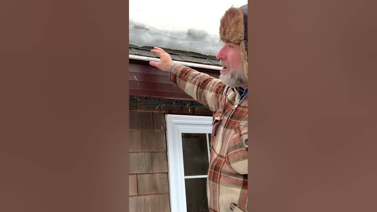 Video thumbnail for Preventing Rooftop Ice Dams #shorts
