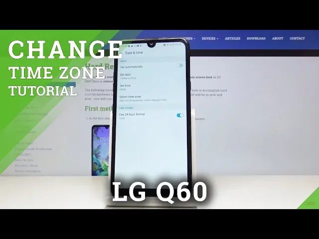 Video thumbnail for How to Set Date & Time in LG Q60 – Clock Format / Time Zone