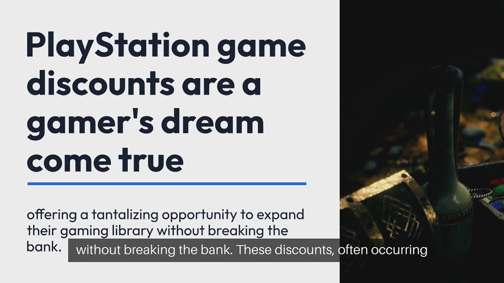 'Video thumbnail for PlayStation game discounts'