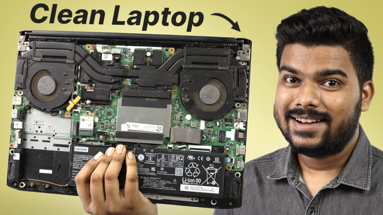 'Video thumbnail for How to Clean Laptop from Inside & Outside (13 Steps)'