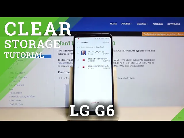 Video thumbnail for How to Clean Storage in LG G6 - Optimize LG System