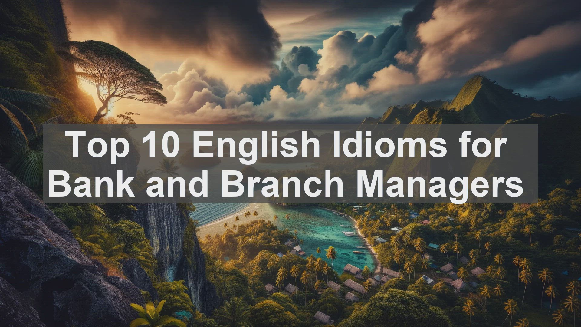 'Video thumbnail for Top 10 English Idioms for Bank and Branch Managers'
