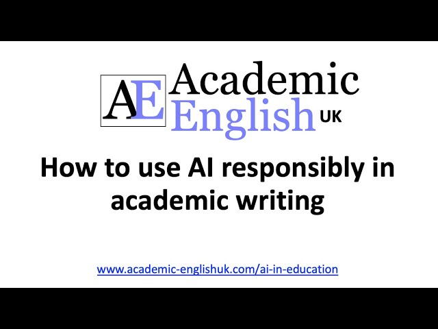 Video thumbnail for How to use A.I responsibly in academic writing