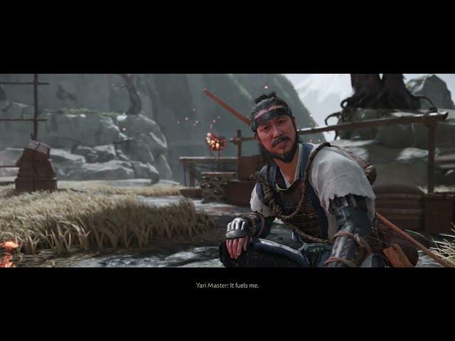 Video thumbnail for Ghost of Yotei - The Way of The Yari Master: Atsu & Takahashi Cutscene | Kick The Yari Master